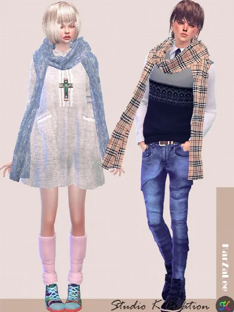 Simple long scarf