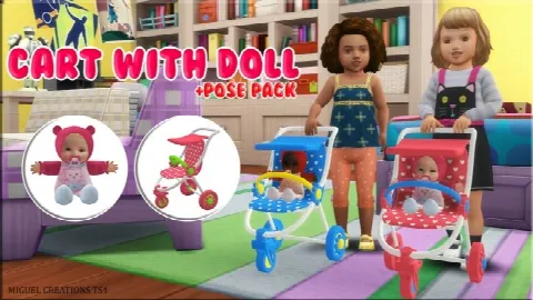 Cart with doll