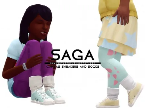 Saga Canvas Sneakers and Socks