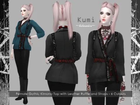 KUMI Goth Kimono Top