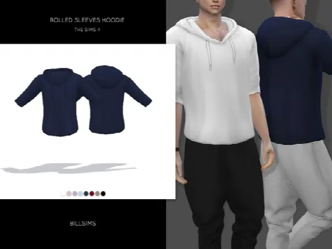 Rolled Sleeves Hoodie