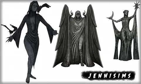Nocturnal Statues by Jennisimsunanuevaexperiencia, Sims 4 decor CC – image 2