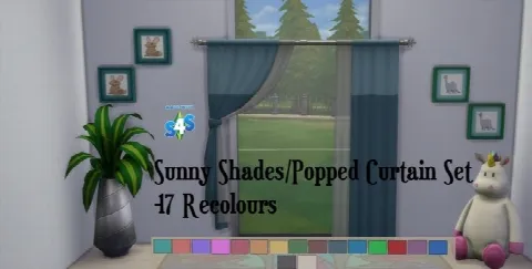Curtain SET Popped Colour and Sunny Shades 17 Colours