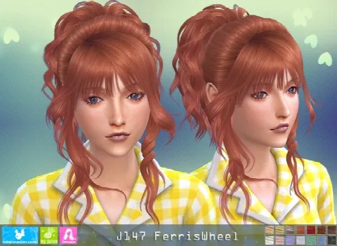 J147 Ferriswheel hair (P) by Newseasims, Sims 4 hair CC – image 2