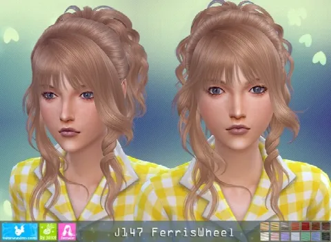 J147 Ferriswheel hair (P) by Newseasims, Sims 4 hair CC – image 3