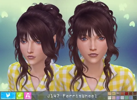 J147 Ferriswheel hair (P) by Newseasims, Sims 4 hair CC – image 4