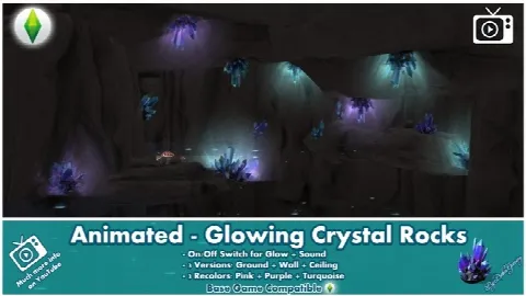 Animated Glowing Crystal Rocks