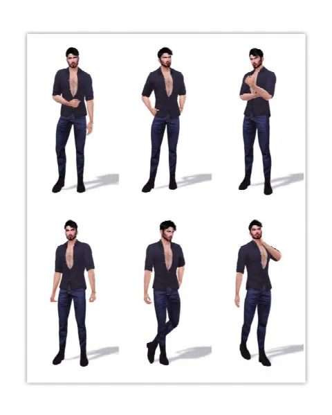 Male Modeling Poses set 1