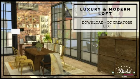 LUXURY AND MODERN LOFT by Dinha Gamer, Sims 4 residential lots CC – image 2