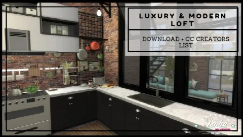 LUXURY AND MODERN LOFT by Dinha Gamer, Sims 4 residential lots CC – image 3
