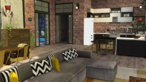 LUXURY AND MODERN LOFT by Dinha Gamer, Sims 4 residential lots CC – image 6