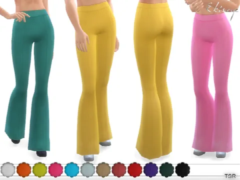 High Waist Flare Leg Pants