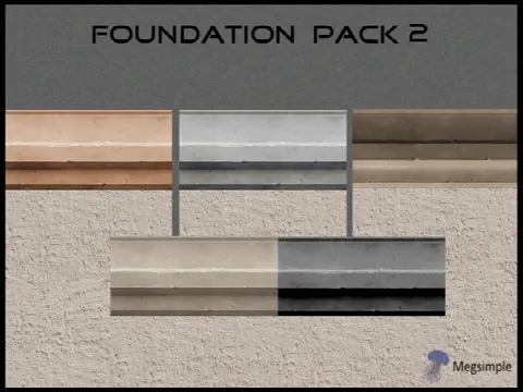 Foundation Packs by megsimple, Sims 4 walls & floors CC – image 2