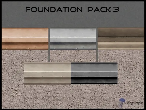 Foundation Packs by megsimple, Sims 4 walls & floors CC – image 3