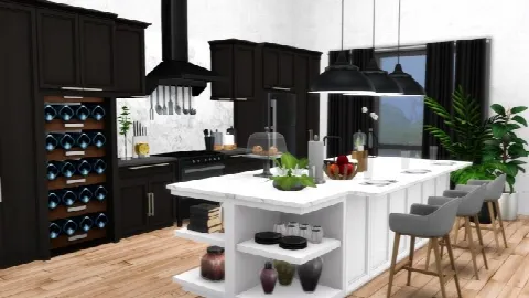 Mina Kitchen Contemporary Shaker-Style