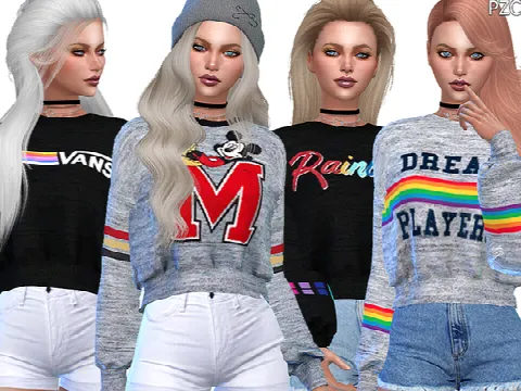 Sweatshirts Collection 010 Cold As Ice by Pinkzombiecupcakes, Sims 4 female clothes CC – image 4