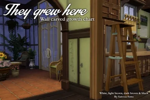 Wall carved growth chart Decal