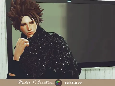 Animate hair 100 NATSU by karzalee, Sims 4 hair CC – image 2