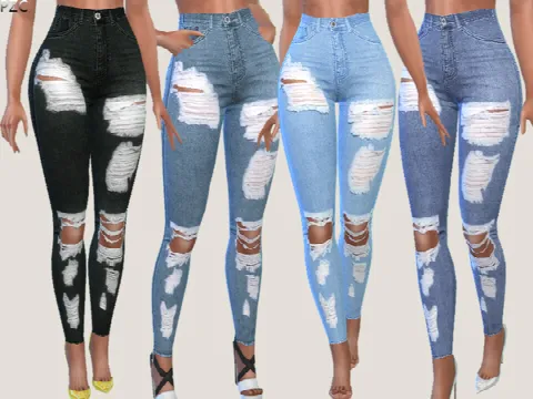 Sunset Denim Ripped Jeans 017