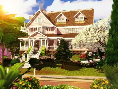 Pink Palace by MychQQQ, Sims 4 residential lots CC – image 3