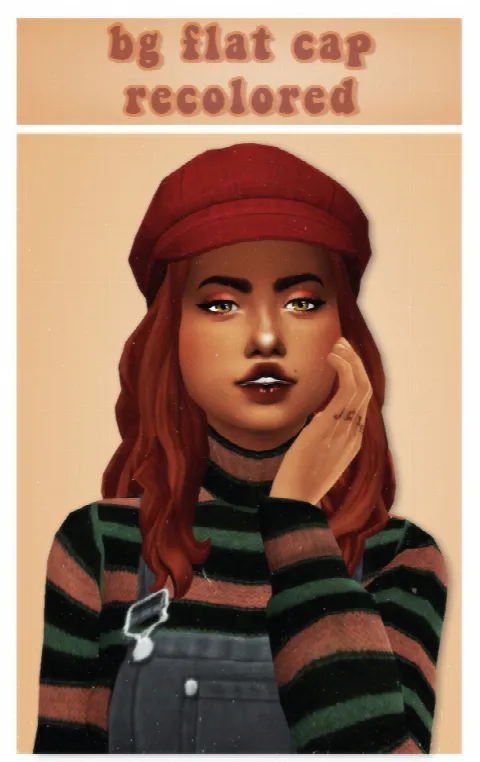 Cute poofy base game flat cap