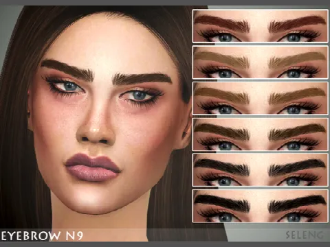 Eyebrow N9 by Seleng, Sims 4 hair CC – image 2