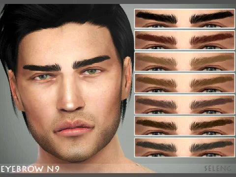Eyebrow N9 by Seleng, Sims 4 hair CC – image 3