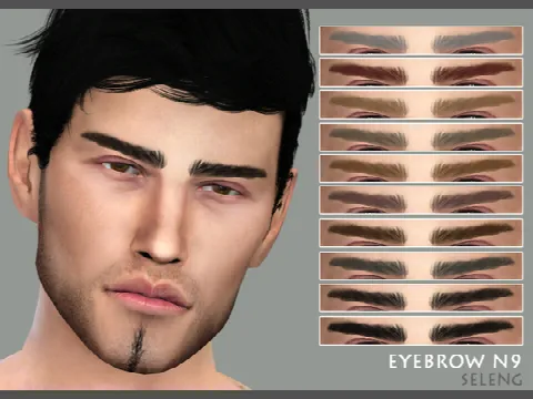Eyebrow N9 by Seleng, Sims 4 hair CC – image 4