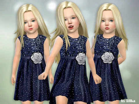 Blue Sequins Dress