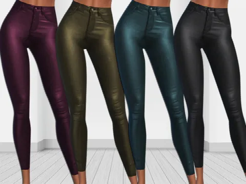 New Winter Trends Colorful Leather Skinny Pants