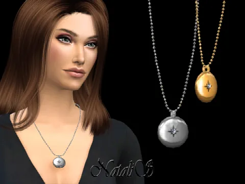 Round locket necklace