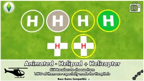 Animated Helipad + Helicopter by Bakie, Sims 4 decor CC – image 2
