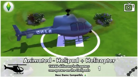 Animated Helipad + Helicopter by Bakie, Sims 4 decor CC – image 3