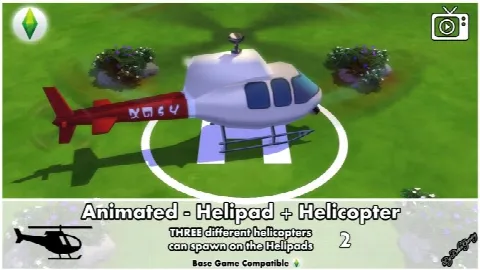 Animated Helipad + Helicopter by Bakie, Sims 4 decor CC – image 4
