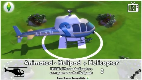 Animated Helipad + Helicopter by Bakie, Sims 4 decor CC – image 5