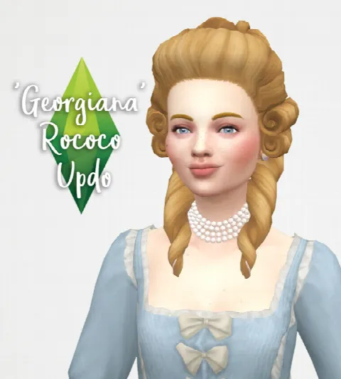 Georgiana Rococo Hair Updo
