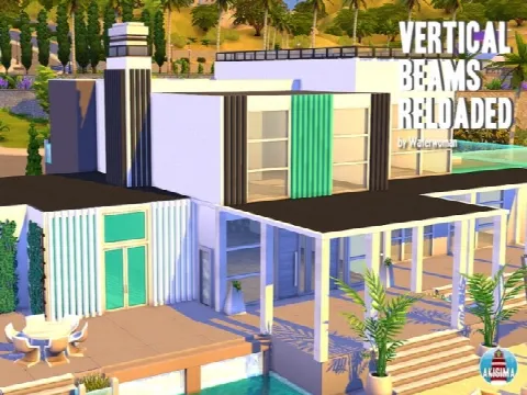 Vertical Beams Reloaded by Waterwoman, Sims 4 decor CC – image 2