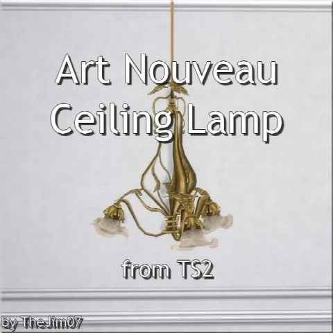 Art Nouveau Ceiling Lamp from TS2
