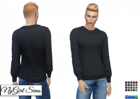 Cable Knit Collared Sweater