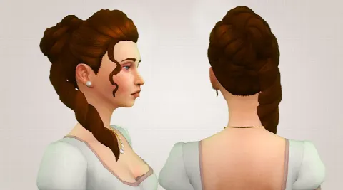 Josephine Hair Updo by Historicalsimslife, Sims 4 hair CC – image 3