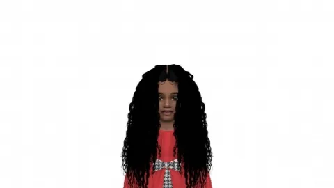 GABRIELLA HAIR KIDS AND TODDLER by Thiago Mitchell, Sims 4 hair CC – image 3