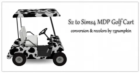 2To4 Conversions of MDP’s Golf Cart by 13pumpkin31, Sims 4 decor CC – image 2