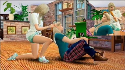 You can brush my hair poses
