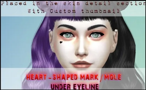 Heart shaped mark in the face