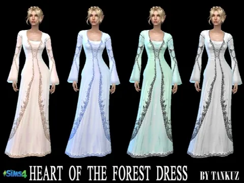 Heart of the Forest Dress by Tankuzsims3, Sims 4 female clothes CC – image 4