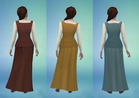 Celtic Dress by Anni K, Sims 4 female clothes CC – image 3
