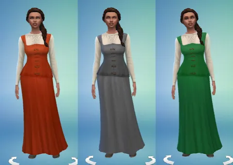 Celtic Dress by Anni K, Sims 4 female clothes CC – image 4