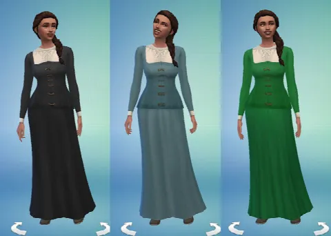 Celtic Dress by Anni K, Sims 4 female clothes CC – image 6