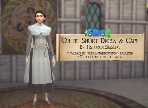Celtic Short Dress and Cape