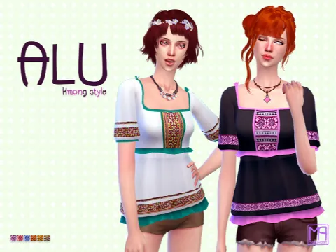 manueaPinny Alu top Hmong style